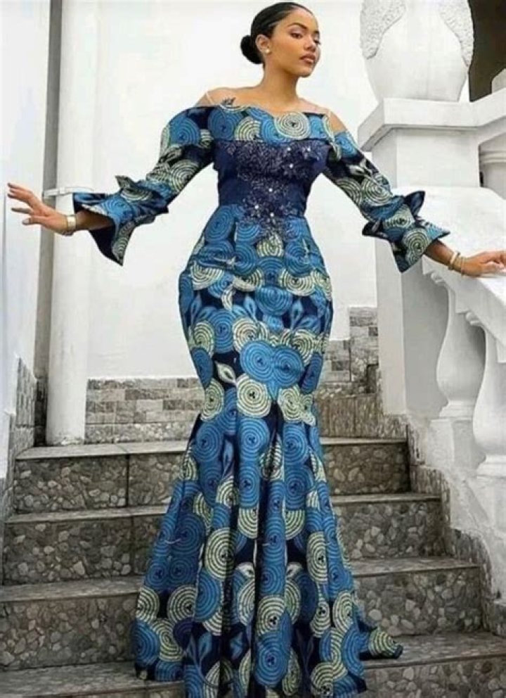 Ankara evening mermaid gown