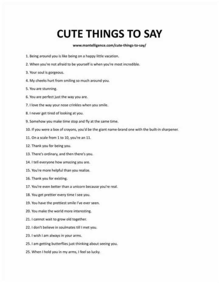 Cute things to say to your crush Cute things to say to your crush