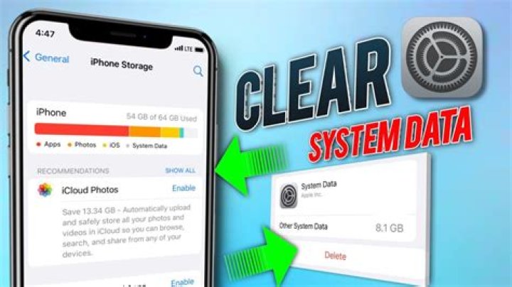 how to clear system data on iphone