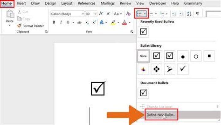 Insert checkbox in Word Insert checkbox in Word