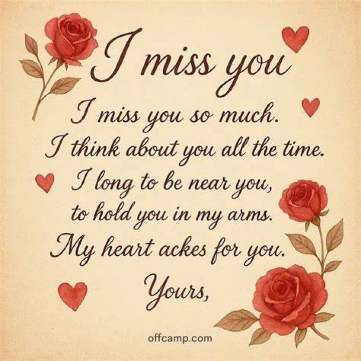 Miss you letters for her Miss you letters for her