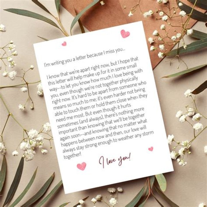 Missing you love letters Missing you love letters