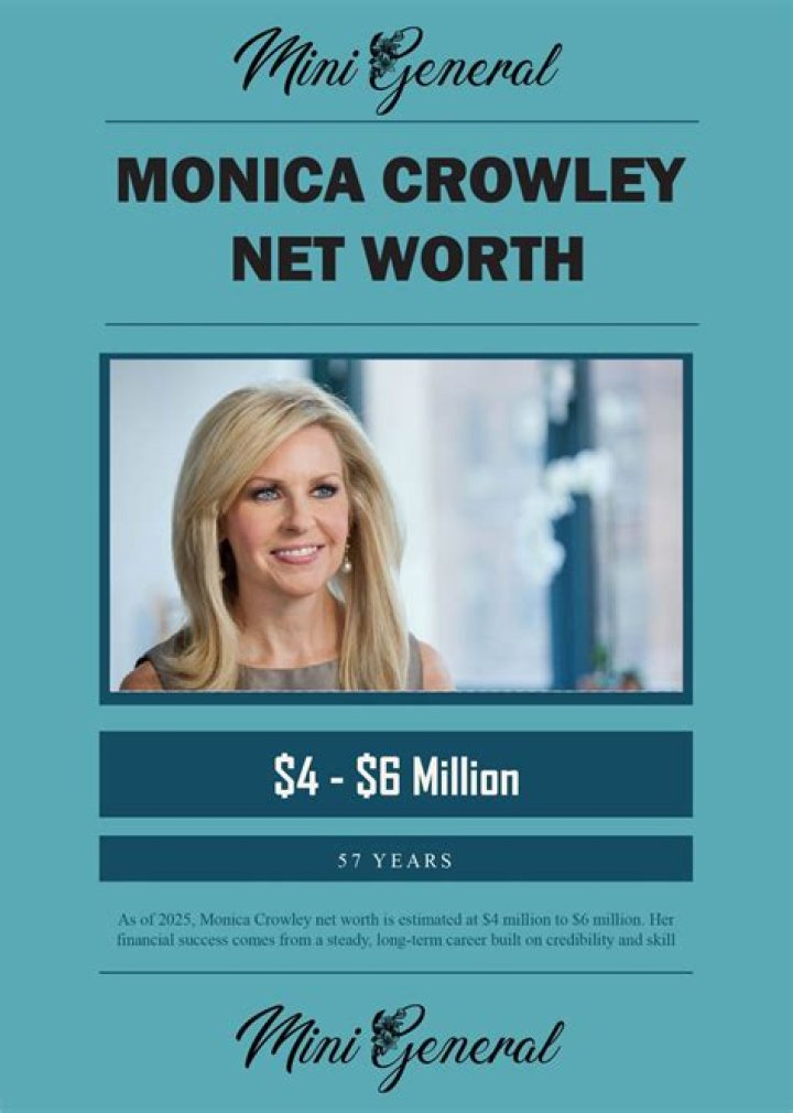 monica crowley net worth