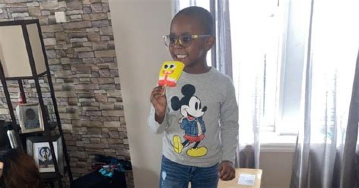 Noah with a SpongeBob Popsicle