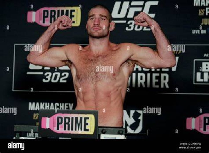 sean strickland during a weigh in