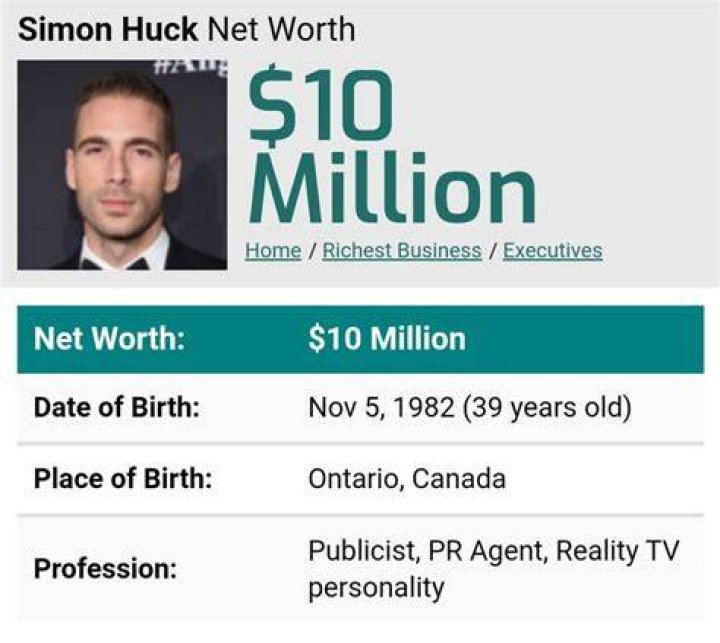 simon huck net worth