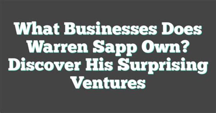 warren sapp investments