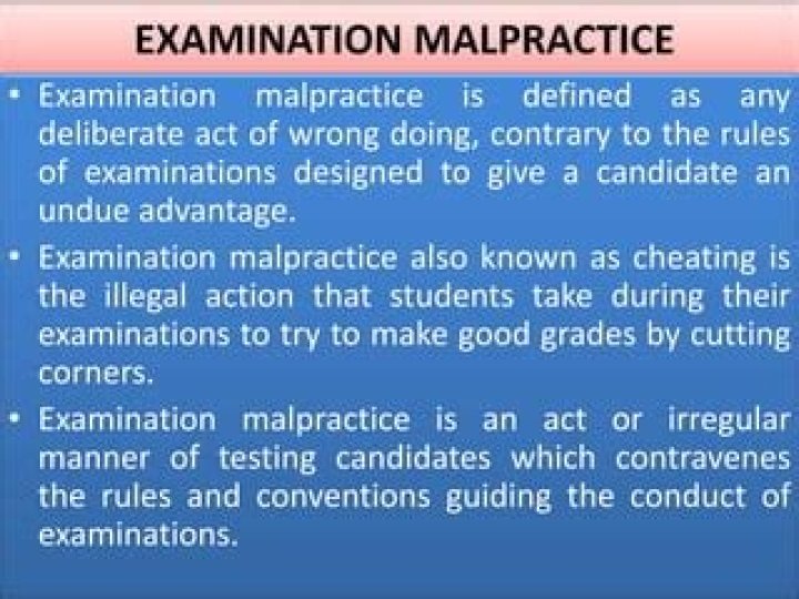 what is examination malpractice